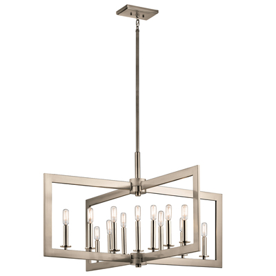 Kichler 43901CLP Cullen 38.75" 13 Light Linear Chandelier in Classic Pewter in Classic Pewter